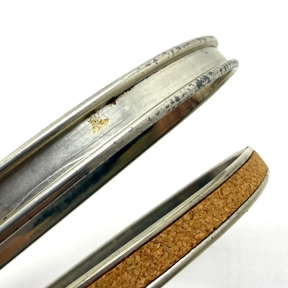 Vintage Metal Tension Wheel Oval Embroidery Hoop 9 x 4.5” Queen Style Cork Lined